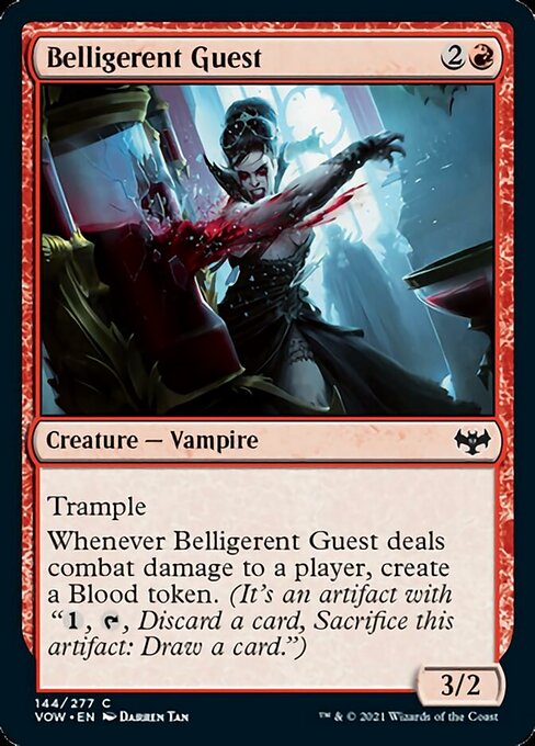 Belligerent Guest (Innistrad: Crimson Vow) Medium Play Foil
