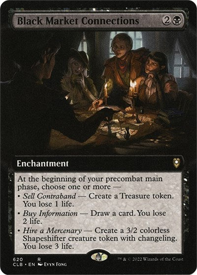 Black Market Connections (Extended Art) (Commander Legends: Battle for Baldur's Gate) Damaged / Poor