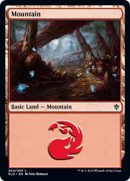 Mountain (264) (Throne of Eldraine) Medium Play Foil