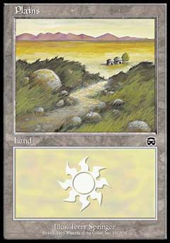 Plains (331) (Mercadian Masques) Medium Play Foil