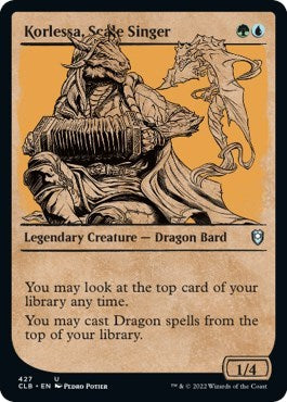 Korlessa, Scale Singer (Showcase) (Commander Legends: Battle for Baldur's Gate) Light Play