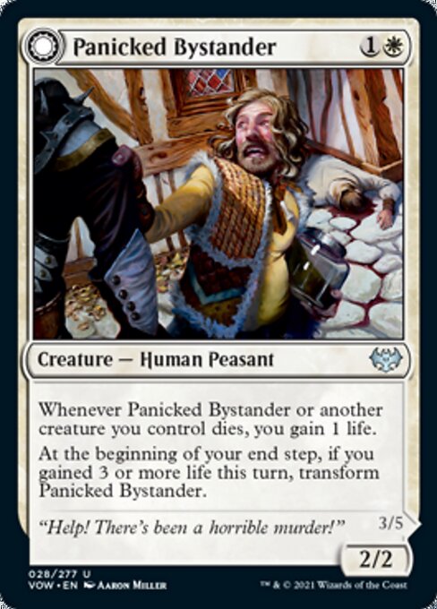 Panicked Bystander / Cackling Culprit (Innistrad: Crimson Vow) Light Play