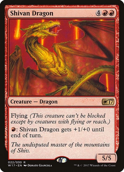 Shivan Dragon (Welcome Deck 2017) Near Mint
