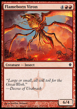 Flameborn Viron (New Phyrexia) Light Play Foil