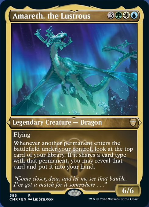 Amareth, the Lustrous (Foil Etched) (Commander Legends) Light Play Foil