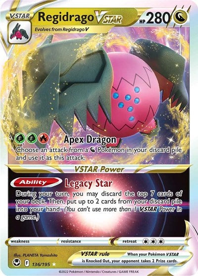 Regidrago VSTAR (SWSH12: Silver Tempest) Light Play Holofoil