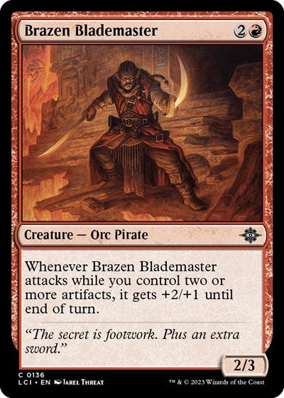 Brazen Blademaster (The Lost Caverns of Ixalan) Light Play Foil