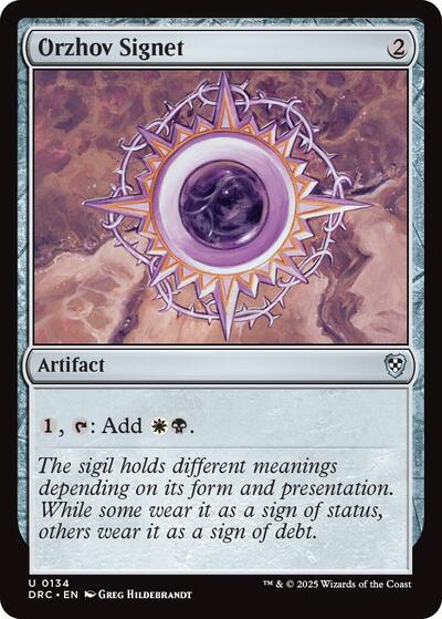 Orzhov Signet (Commander: Aetherdrift) Near Mint