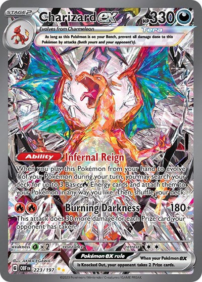 Charizard ex - 223 (Scarlet and  Violet: Obsidian Flames) Near Mint Holofoil