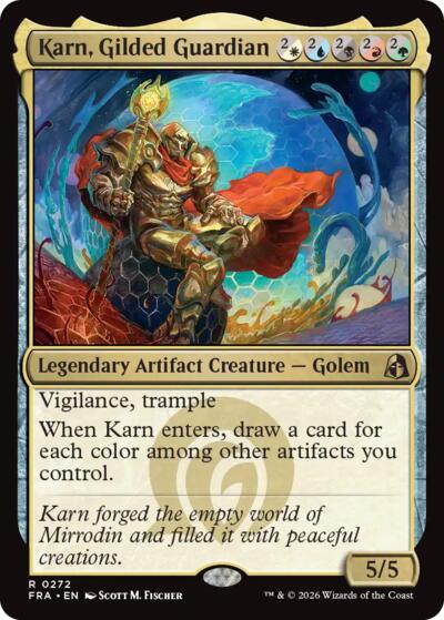 Karn, Gilded Guardian (Reality Fracture) Near Mint