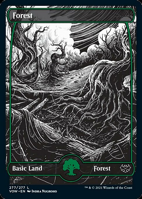 Forest (277) (Innistrad: Crimson Vow) Light Play Foil