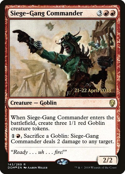 Siege-Gang Commander (Promos: Prerelease Cards) Near Mint Foil