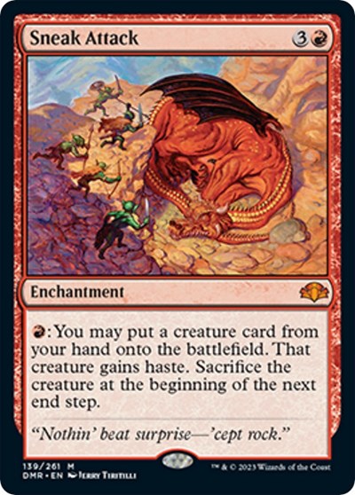 Sneak Attack (Dominaria Remastered) Light Play