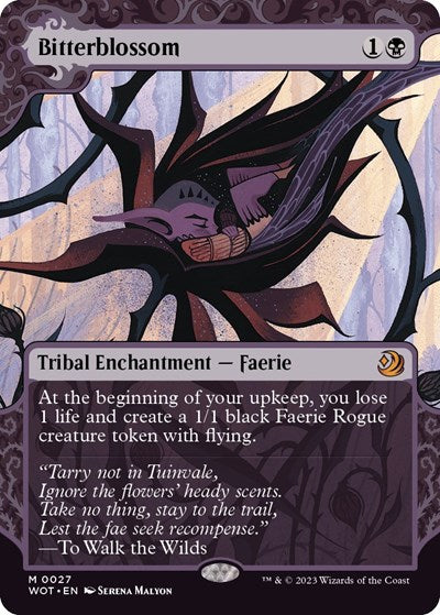 Bitterblossom (Wilds of Eldraine: Enchanting Tales) Light Play Foil