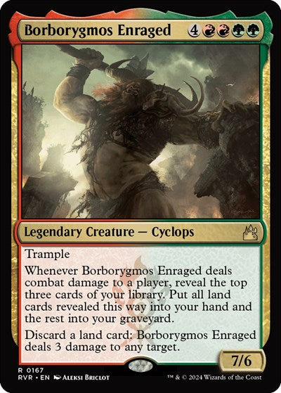 Borborygmos Enraged (Ravnica Remastered) Light Play