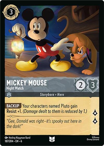 Mickey Mouse - Night Watch (Azurite Sea) Near Mint Cold Foil