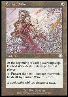 Barbed Wire (Mercadian Masques) Light Play Foil