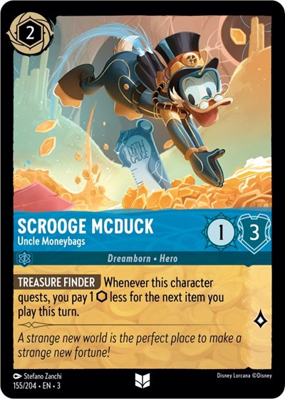 Scrooge McDuck - Uncle Moneybags (Into the Inklands) Near Mint Cold Foil