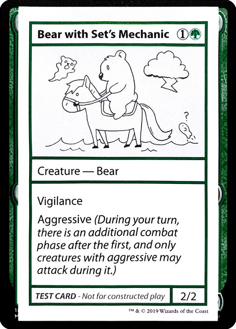 Bear With Sets Mechanic (No PW Symbol) (Mystery Booster Test Print 2021) Medium Play