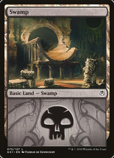 Swamp (75) (Guilds of Ravnica: Guild Kits) Light Play