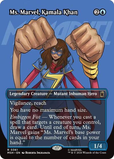 Ms. Marvel, Kamala Khan (Borderless) (Marvel Super Heroes) Near Mint Foil