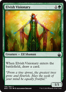 Elvish Visionary (Battlebond) Light Play