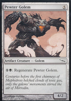 Pewter Golem (Mirrodin) Light Play Foil
