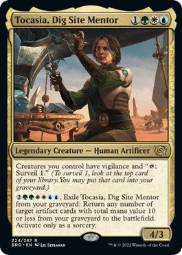 Tocasia, Dig Site Mentor (The Brothers' War) Light Play Foil