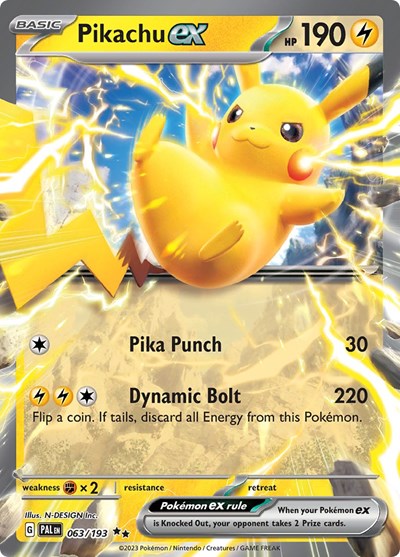 Pikachu ex (SV02: Paldea Evolved) Near Mint Holofoil