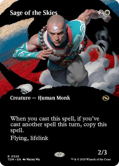 Sage of the Skies (Borderless) (Tarkir: Dragonstorm) Near Mint Foil