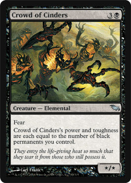 Crowd of Cinders (Shadowmoor) Medium Play Foil