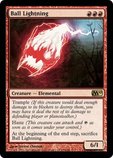 Ball Lightning (Magic 2010 Core Set) Medium Play Foil