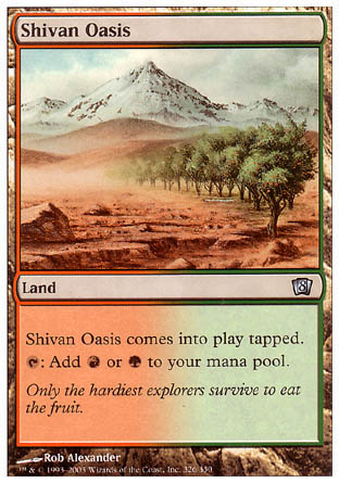 Shivan Oasis (8th Edition) Light Play Foil