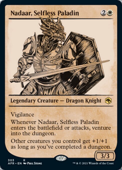 Nadaar, Selfless Paladin (Showcase) (Adventures in the Forgotten Realms) Light Play Foil