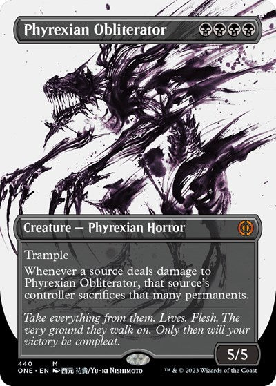 Phyrexian Obliterator (Showcase) (Step-and-Compleat Foil) (Phyrexia: All Will Be One) Light Play Foil