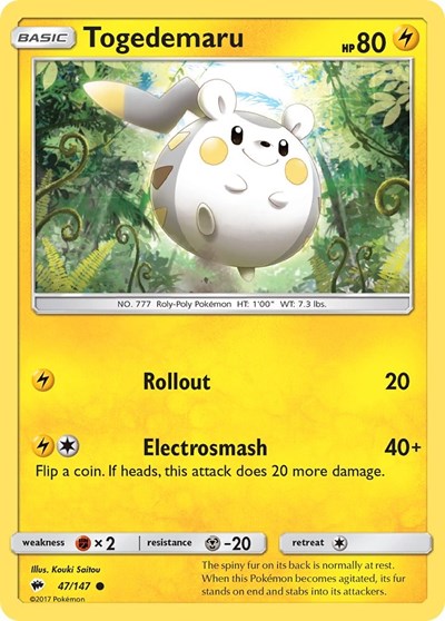 Togedemaru (SM - Burning Shadows) Light Play Reverse Holofoil