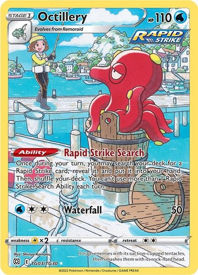 Octillery (SWSH09: Brilliant Stars Trainer Gallery) Near Mint Holofoil
