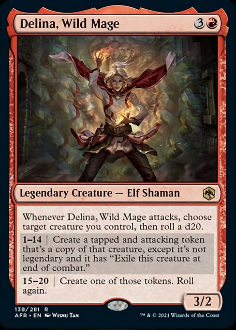 Delina, Wild Mage (Adventures in the Forgotten Realms) Medium Play Foil