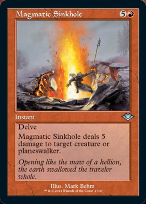Magmatic Sinkhole (Modern Horizons 1 Retro Frames) Near Mint Foil