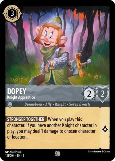 Dopey - Knight Apprentice (Shimmering Skies) Near Mint