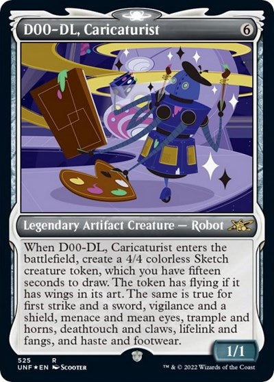 D00-DL, Caricaturist (Showcase) (Unfinity) Light Play Foil