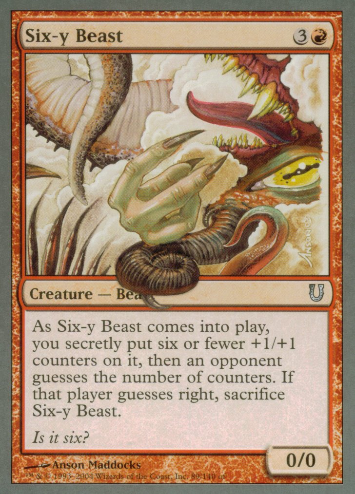 Six-y Beast (Unhinged) Near Mint Foil