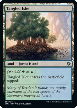 Tangled Islet (Dominaria United) Light Play Foil