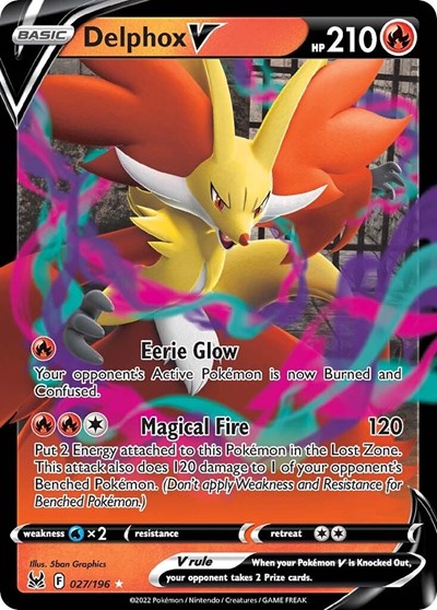 Delphox V (SWSH11: Lost Origin) Near Mint Holofoil