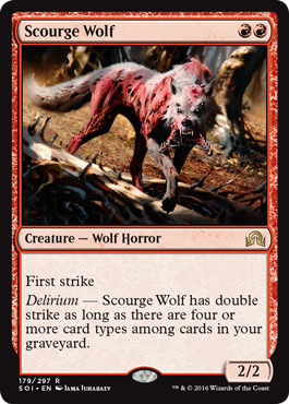 Scourge Wolf (Shadows Over Innistrad) Heavy Play