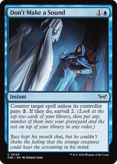 Don't Make a Sound (Duskmourn: House of Horror) Light Play Foil