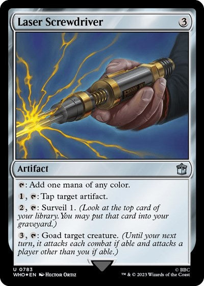 Laser Screwdriver (Surge Foil) (Universes Beyond: Doctor Who) Near Mint Foil