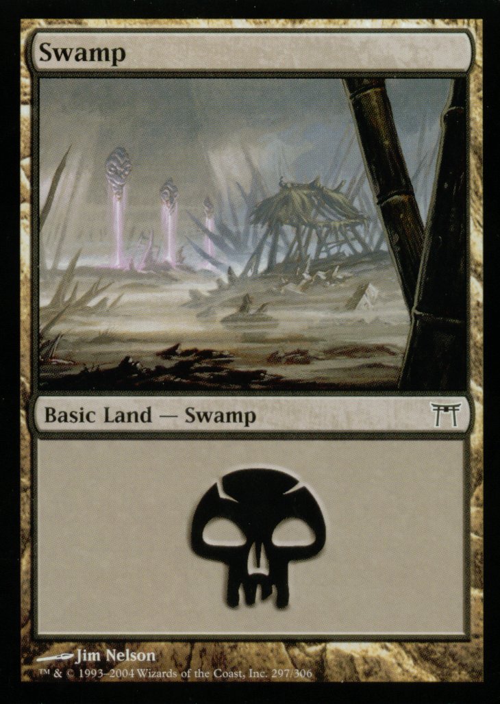 Swamp (297) (Champions of Kamigawa) Near Mint Foil