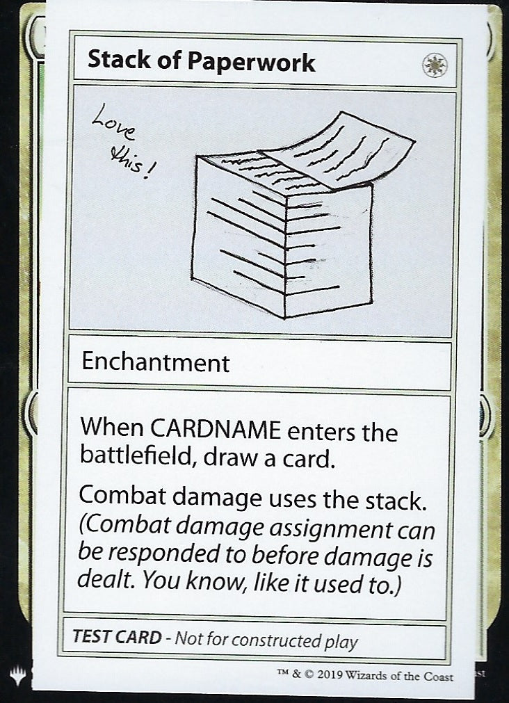 Stack of Paperwork (Mystery Booster Test Print) Light Play