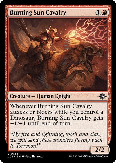Burning Sun Cavalry (The Lost Caverns of Ixalan) Light Play